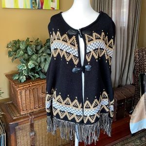 BCBG Maxazria Poncho Sz S/M